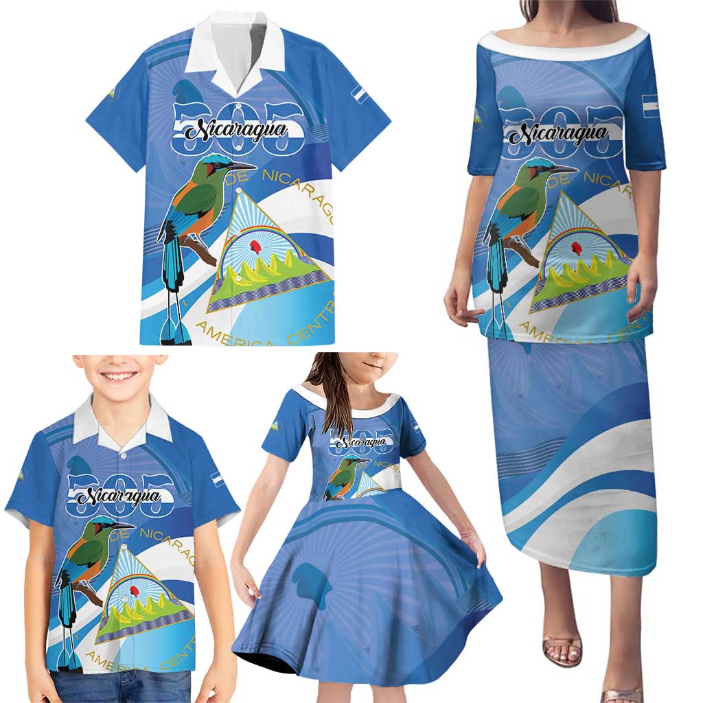 Nicaragua 505 Guardabarranco Family Matching Puletasi and Hawaiian Shirt En Dios confiamos - Wonder Print Shop