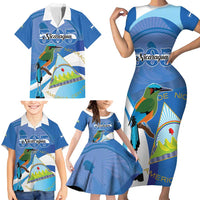 Nicaragua 505 Guardabarranco Family Matching Short Sleeve Bodycon Dress and Hawaiian Shirt En Dios confiamos - Wonder Print Shop