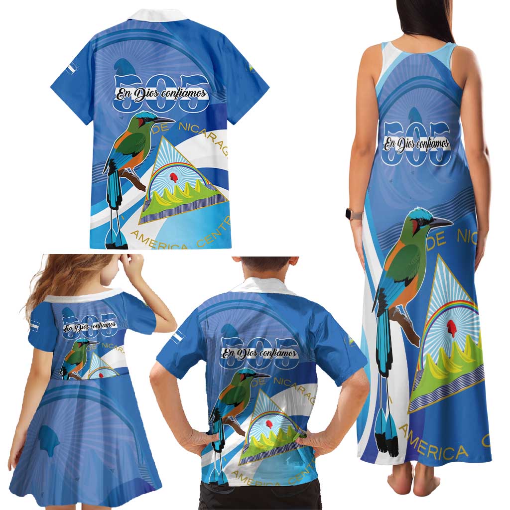 Nicaragua 505 Guardabarranco Family Matching Tank Maxi Dress and Hawaiian Shirt En Dios confiamos - Wonder Print Shop