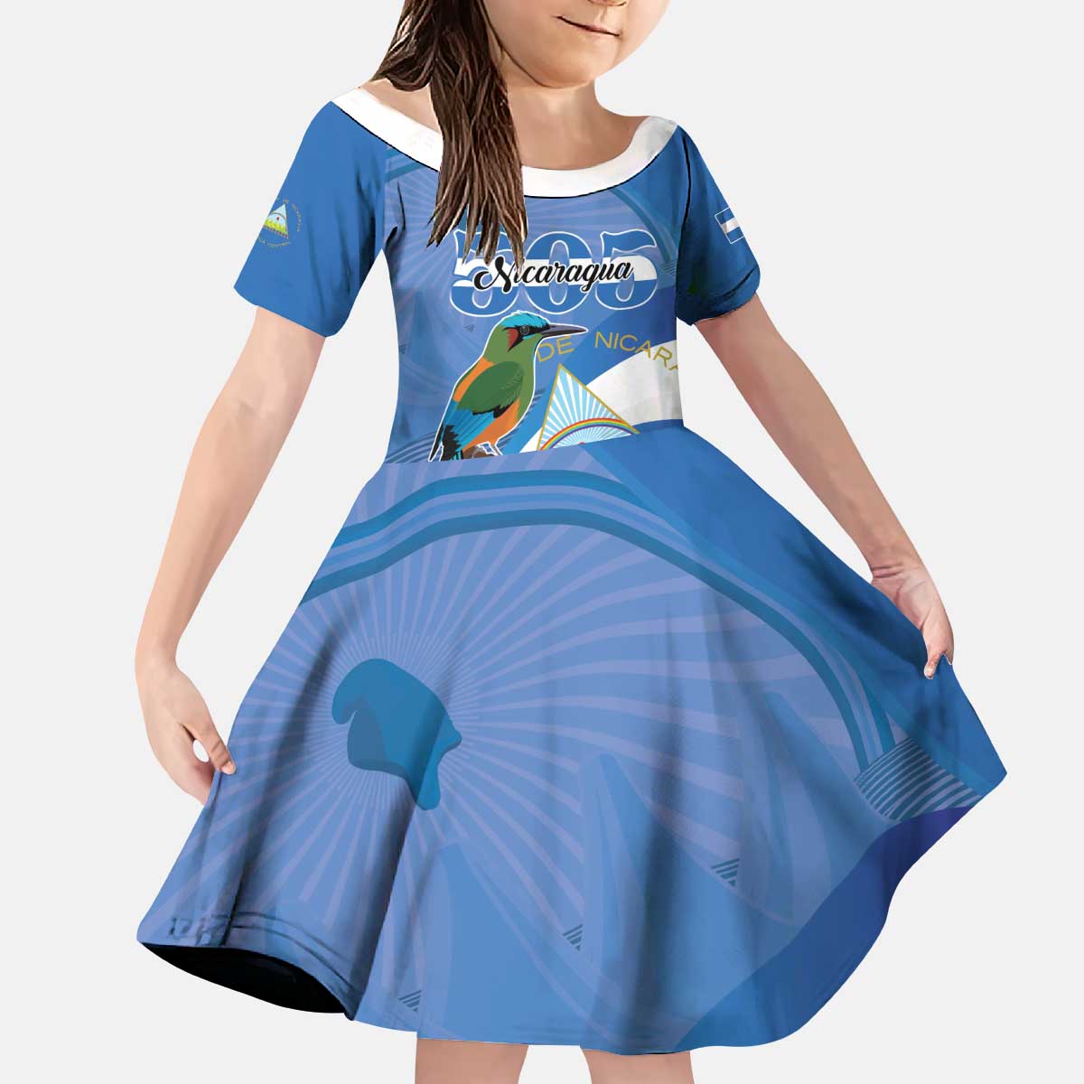 Nicaragua 505 Guardabarranco Kid Short Sleeve Dress En Dios confiamos - Wonder Print Shop