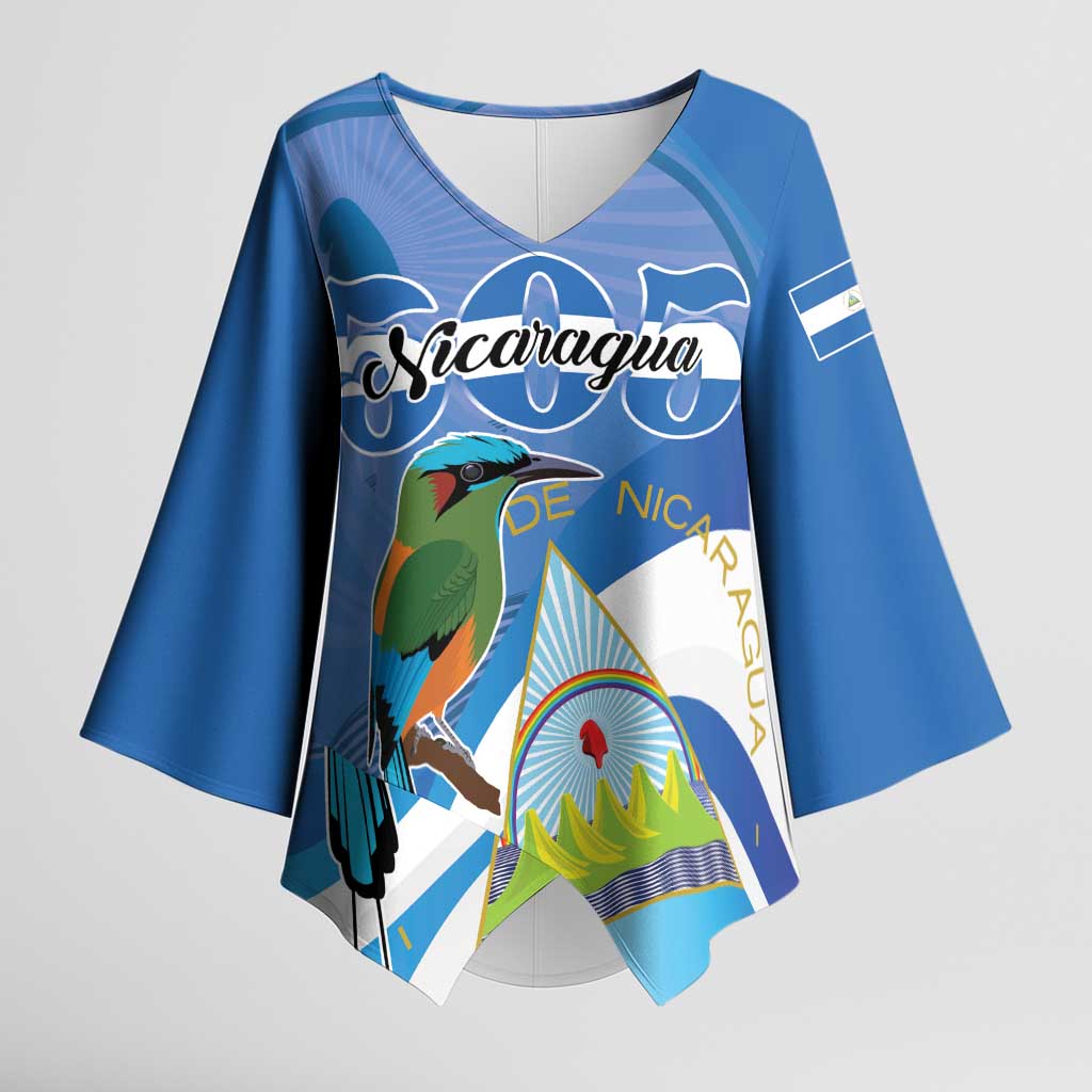 Nicaragua 505 Guardabarranco Kimono Sleeve Blouse En Dios confiamos - Wonder Print Shop