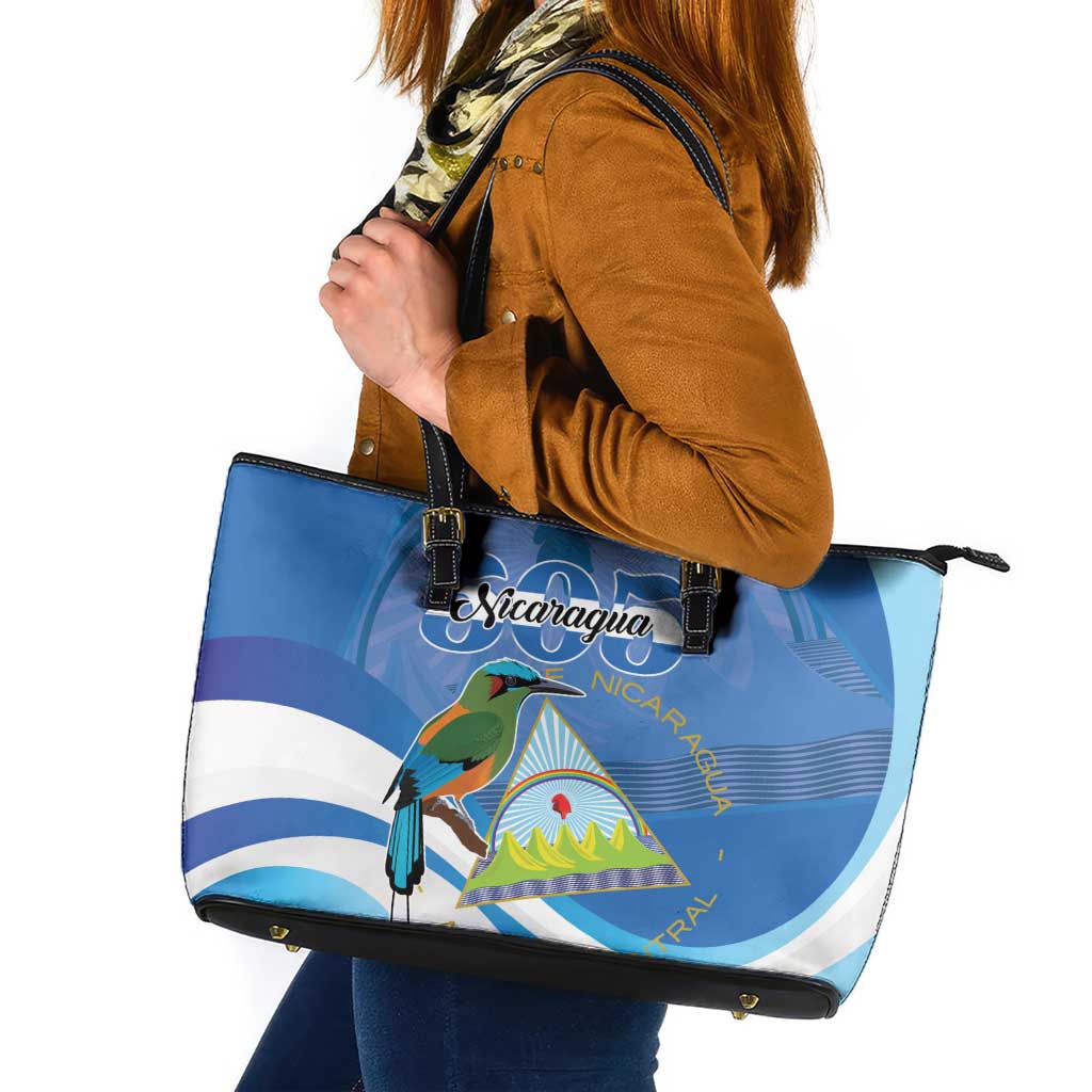 Nicaragua 505 Guardabarranco Leather Tote Bag En Dios confiamos - Wonder Print Shop