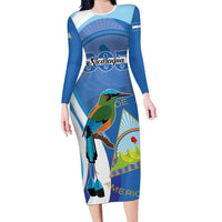 Nicaragua 505 Guardabarranco Long Sleeve Bodycon Dress En Dios confiamos - Wonder Print Shop