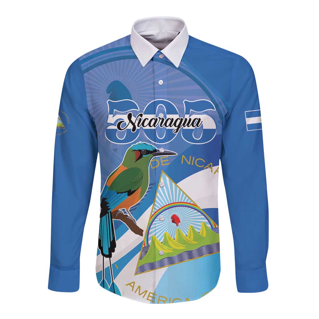Nicaragua 505 Guardabarranco Long Sleeve Button Shirt En Dios confiamos - Wonder Print Shop