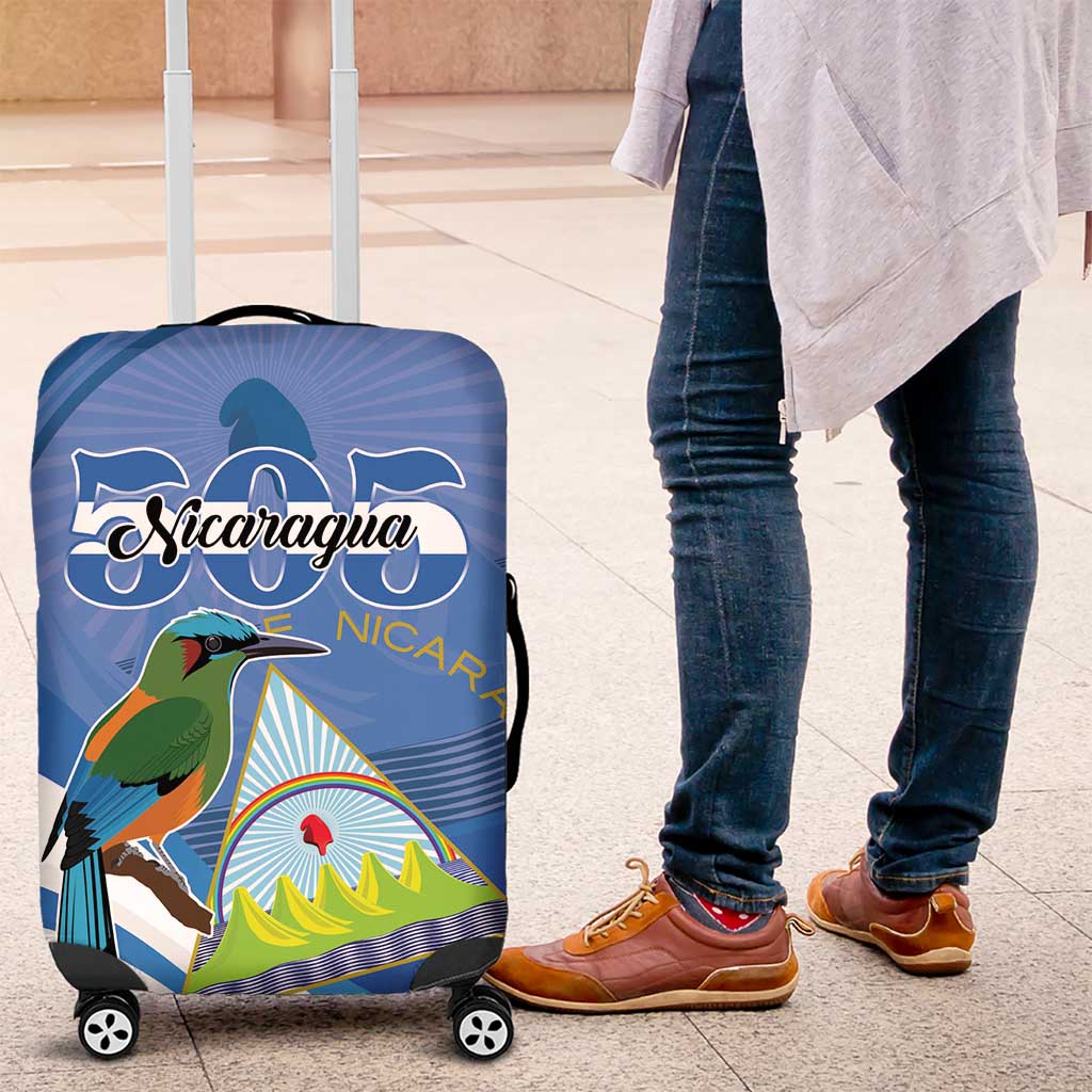 Nicaragua 505 Guardabarranco Luggage Cover En Dios confiamos - Wonder Print Shop