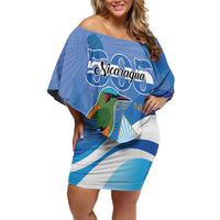 Nicaragua 505 Guardabarranco Off Shoulder Short Dress En Dios confiamos - Wonder Print Shop