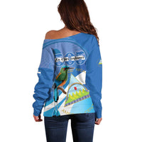 Nicaragua 505 Guardabarranco Off Shoulder Sweater En Dios confiamos - Wonder Print Shop
