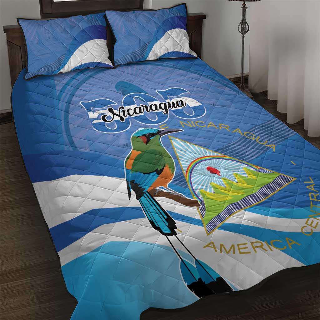 Nicaragua 505 Guardabarranco Quilt Bed Set En Dios confiamos - Wonder Print Shop