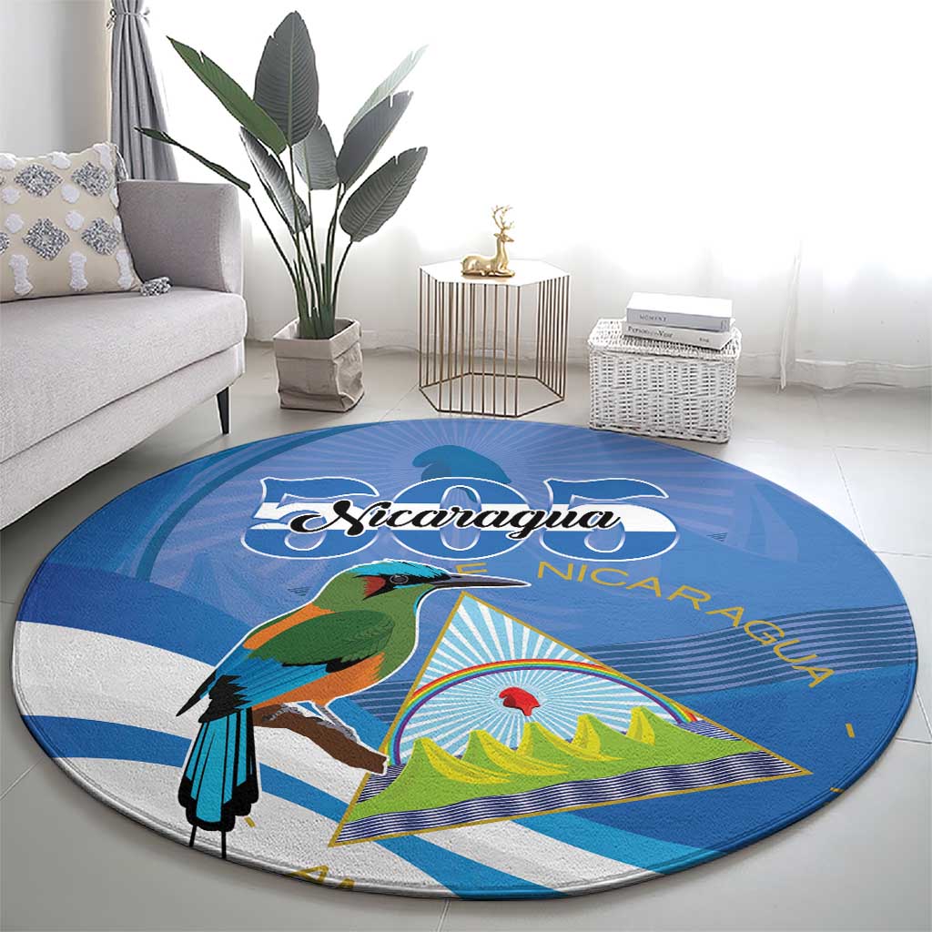 Nicaragua 505 Guardabarranco Round Carpet En Dios confiamos - Wonder Print Shop
