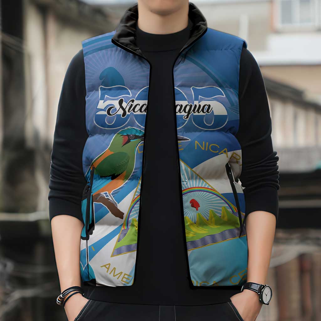 Nicaragua 505 Guardabarranco Sleeveless Puffer Jacket En Dios confiamos - Wonder Print Shop