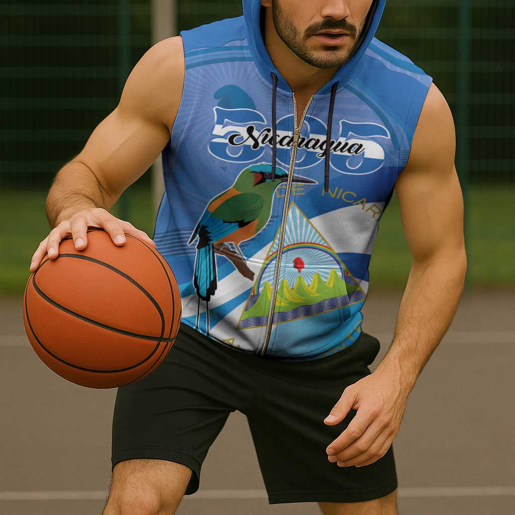 Nicaragua 505 Guardabarranco Sleeveless Zip Hoodie En Dios confiamos - Wonder Print Shop