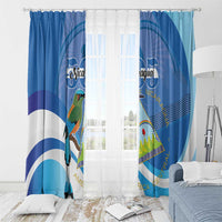 Nicaragua 505 Guardabarranco Window Curtain En Dios confiamos - Wonder Print Shop