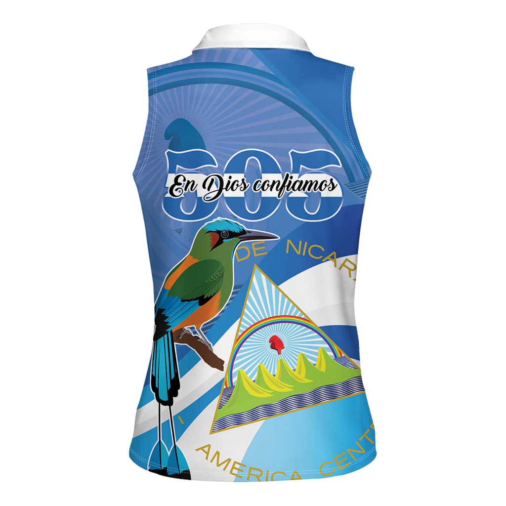 Nicaragua 505 Guardabarranco Women Sleeveless Polo Shirt En Dios confiamos - Wonder Print Shop