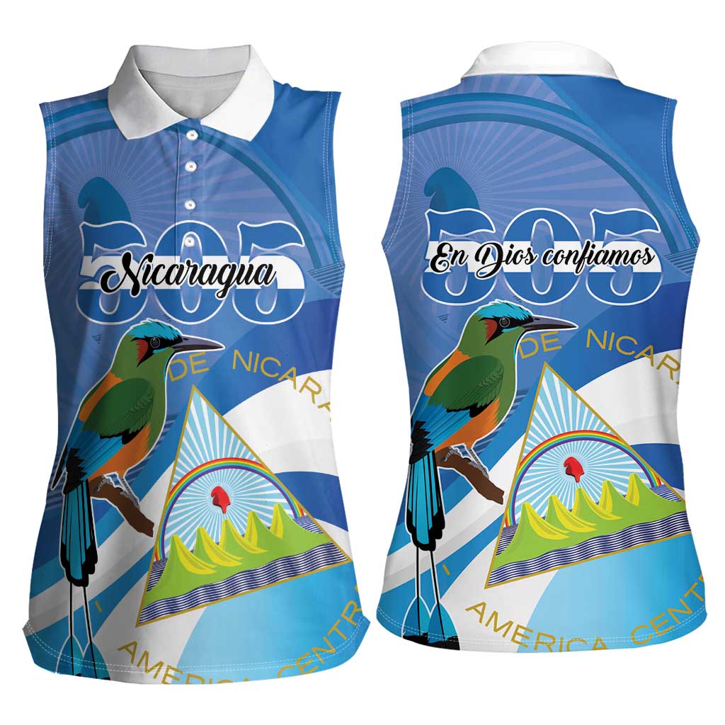 Nicaragua 505 Guardabarranco Women Sleeveless Polo Shirt En Dios confiamos - Wonder Print Shop