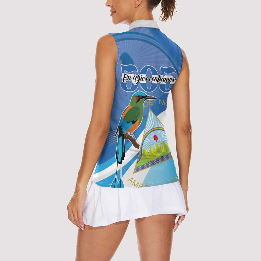 Nicaragua 505 Guardabarranco Women Sleeveless Polo Shirt En Dios confiamos - Wonder Print Shop