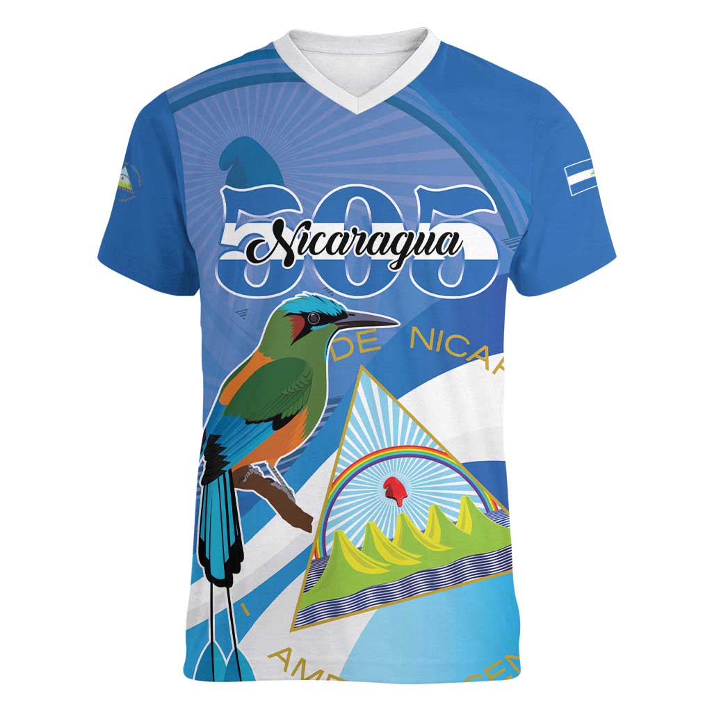 Nicaragua 505 Guardabarranco Women V-Neck T-Shirt En Dios confiamos - Wonder Print Shop