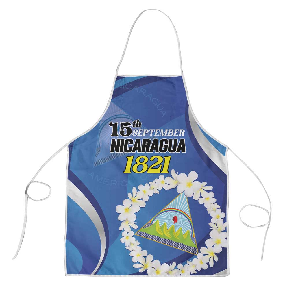 Nicaragua Independence Day 1821 Apron Plumeria Floral - Wonder Print Shop