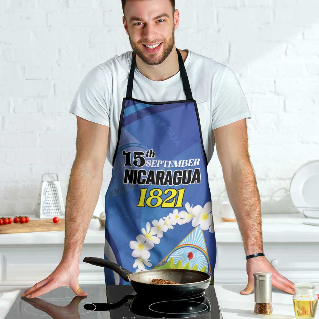 Nicaragua Independence Day 1821 Apron Plumeria Floral - Wonder Print Shop