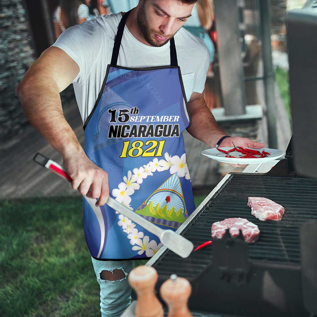 Nicaragua Independence Day 1821 Apron Plumeria Floral - Wonder Print Shop