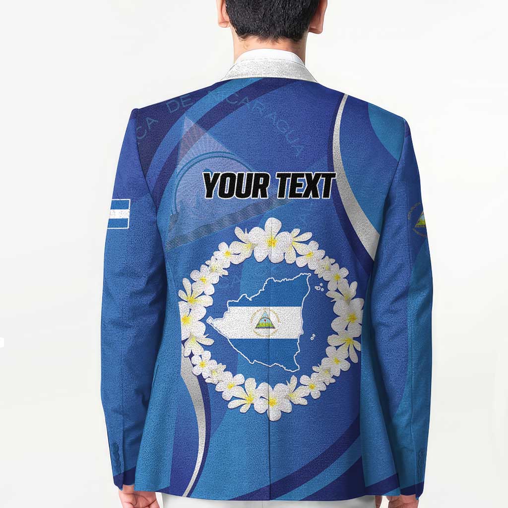 Personalized Nicaragua Independence Day 1821 Blazer Plumeria Floral - Wonder Print Shop