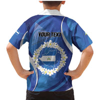 Personalized Nicaragua Independence Day 1821 Family Matching Mermaid Dress and Hawaiian Shirt Plumeria Floral - Wonder Print Shop