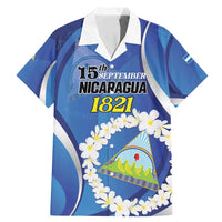 Personalized Nicaragua Independence Day 1821 Family Matching Mermaid Dress and Hawaiian Shirt Plumeria Floral - Wonder Print Shop
