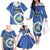 Personalized Nicaragua Independence Day 1821 Family Matching Off The Shoulder Long Sleeve Dress and Hawaiian Shirt Plumeria Floral - Wonder Print Shop