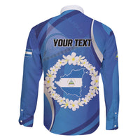 Personalized Nicaragua Independence Day 1821 Family Matching Off The Shoulder Long Sleeve Dress and Hawaiian Shirt Plumeria Floral - Wonder Print Shop