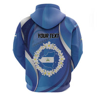 Personalized Nicaragua Independence Day 1821 Hoodie Plumeria Floral - Wonder Print Shop