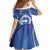 Personalized Nicaragua Independence Day 1821 Kid Short Sleeve Dress Plumeria Floral - Wonder Print Shop