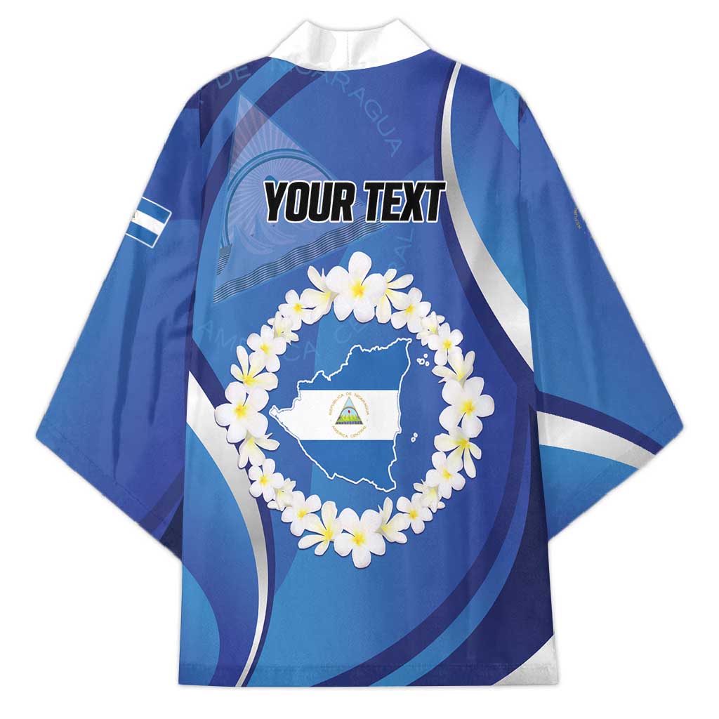 Personalized Nicaragua Independence Day 1821 Kimono Plumeria Floral - Wonder Print Shop
