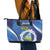 Nicaragua Independence Day 1821 Leather Tote Bag Plumeria Floral - Wonder Print Shop