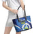 Nicaragua Independence Day 1821 Leather Tote Bag Plumeria Floral - Wonder Print Shop