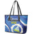 Nicaragua Independence Day 1821 Leather Tote Bag Plumeria Floral - Wonder Print Shop
