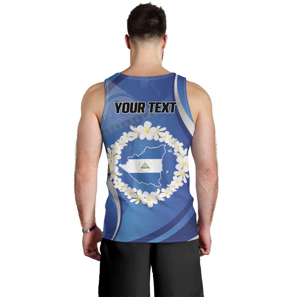 Personalized Nicaragua Independence Day 1821 Men Tank Top Plumeria Floral - Wonder Print Shop