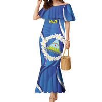 Personalized Nicaragua Independence Day 1821 Mermaid Dress Plumeria Floral - Wonder Print Shop