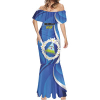 Personalized Nicaragua Independence Day 1821 Mermaid Dress Plumeria Floral - Wonder Print Shop
