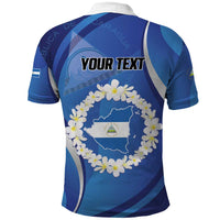 Personalized Nicaragua Independence Day 1821 Polo Shirt Plumeria Floral - Wonder Print Shop