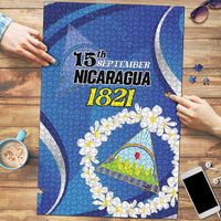 Nicaragua Independence Day 1821 Puzzle Plumeria Floral - Wonder Print Shop
