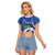 Personalized Nicaragua Independence Day 1821 Raglan Cropped T Shirt Plumeria Floral - Wonder Print Shop