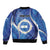 Personalized Nicaragua Independence Day 1821 Sleeve Zip Bomber Jacket Plumeria Floral - Wonder Print Shop