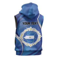 Personalized Nicaragua Independence Day 1821 Sleeveless Hoodie Plumeria Floral - Wonder Print Shop