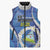 Personalized Nicaragua Independence Day 1821 Sleeveless Puffer Jacket Plumeria Floral - Wonder Print Shop