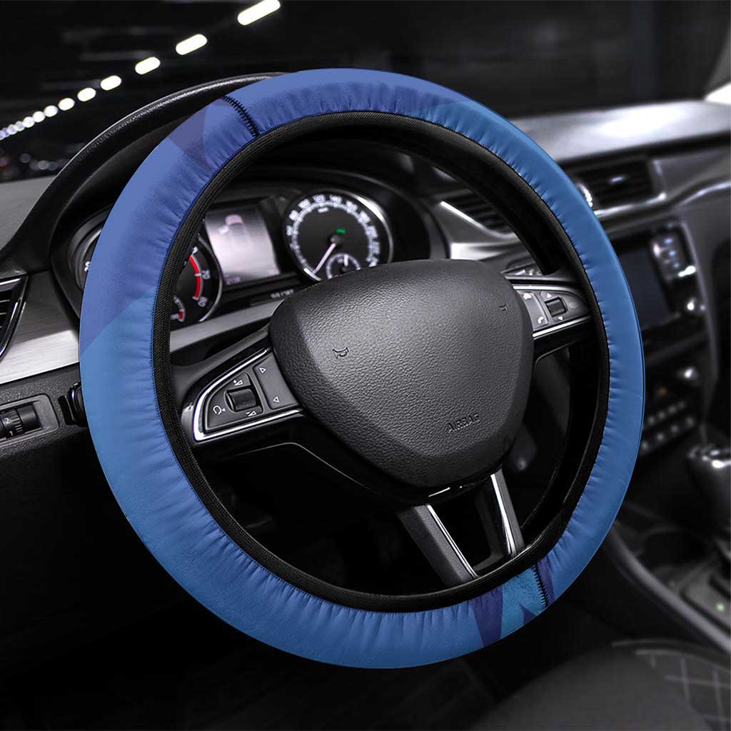 Nicaragua Independence Day 1821 Steering Wheel Cover Plumeria Floral - Wonder Print Shop