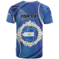Personalized Nicaragua Independence Day 1821 T Shirt Plumeria Floral - Wonder Print Shop