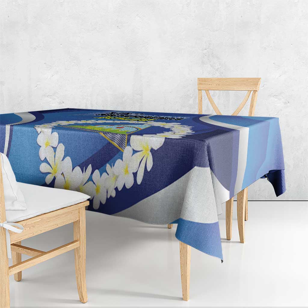 Nicaragua Independence Day 1821 Tablecloth Plumeria Floral - Wonder Print Shop