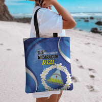 Nicaragua Independence Day 1821 Tote Bag Plumeria Floral - Wonder Print Shop