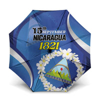 Nicaragua Independence Day 1821 Umbrella Plumeria Floral - Wonder Print Shop