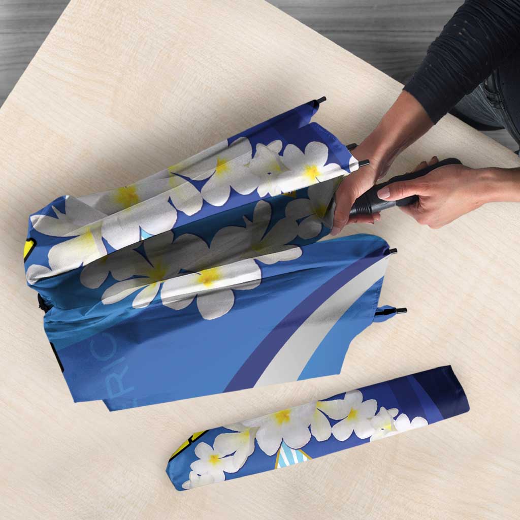 Nicaragua Independence Day 1821 Umbrella Plumeria Floral - Wonder Print Shop