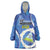 Personalized Nicaragua Independence Day 1821 Wearable Blanket Hoodie Plumeria Floral - Wonder Print Shop